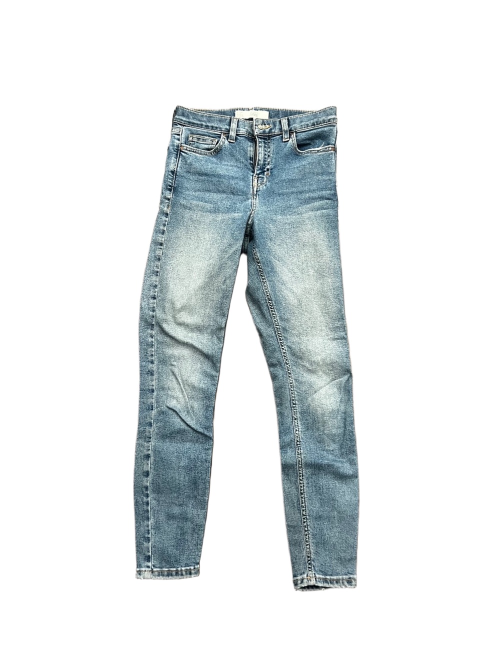 Topshop Faded Light Blue Skinny Jeans